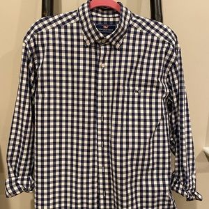 Men’s VV navy casual button up